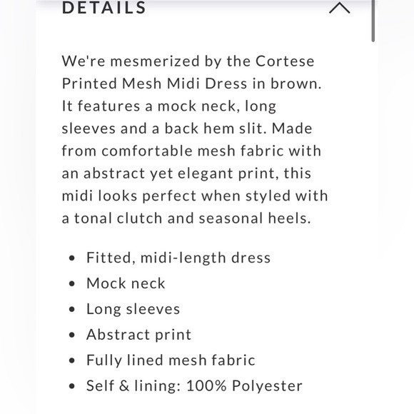 VICI Cortese print mesh fitted midi dress w/mock neckline,back split NEW RE $69 - Picture 9 of 11